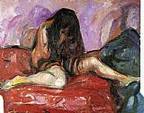 Edvard Munch Canvas Paintings - Nude